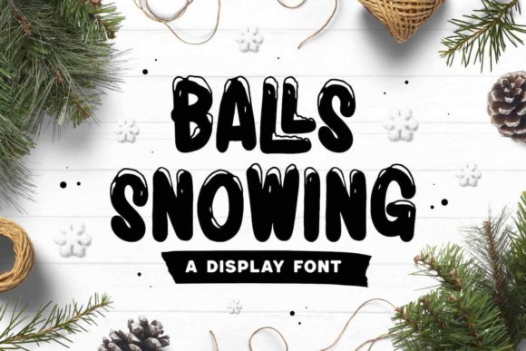 Balls Snowing: A Wintery Display Font with Quiet Charm