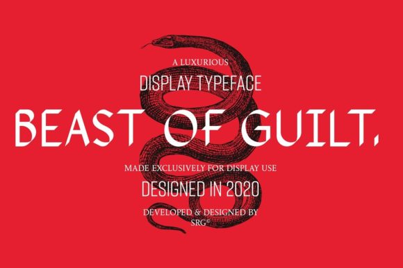 Beast of Guilt: A Timeless Display Font for Handmade Brands