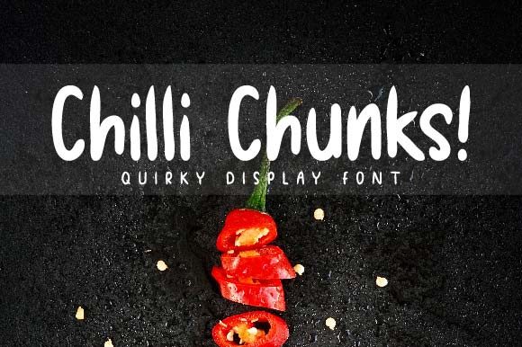 Chilli Chunks: A Display Font That Makes Your Headlines Pop