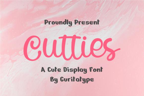 Cutties: A Bold, Curvy Display Font for Handmade Creators