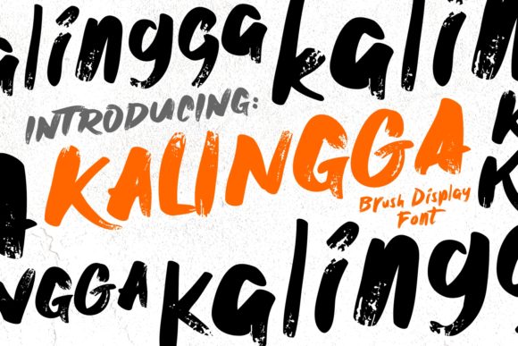 Kalingga: A Bold Brushed Display Font for Handmade Charm