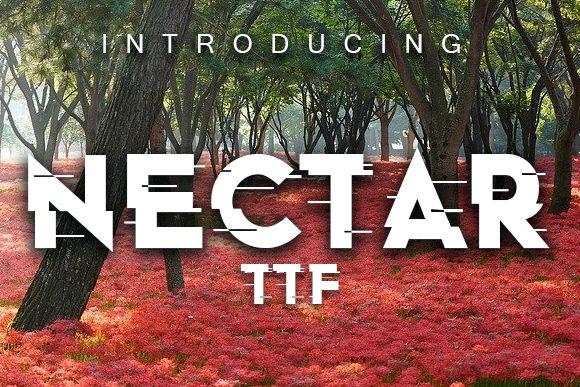Nectar: A Glitch Display Font for Editorial Impact