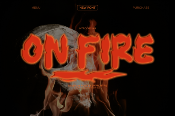 On Fire: A Bold Display Font That Ignites Digital Headlines